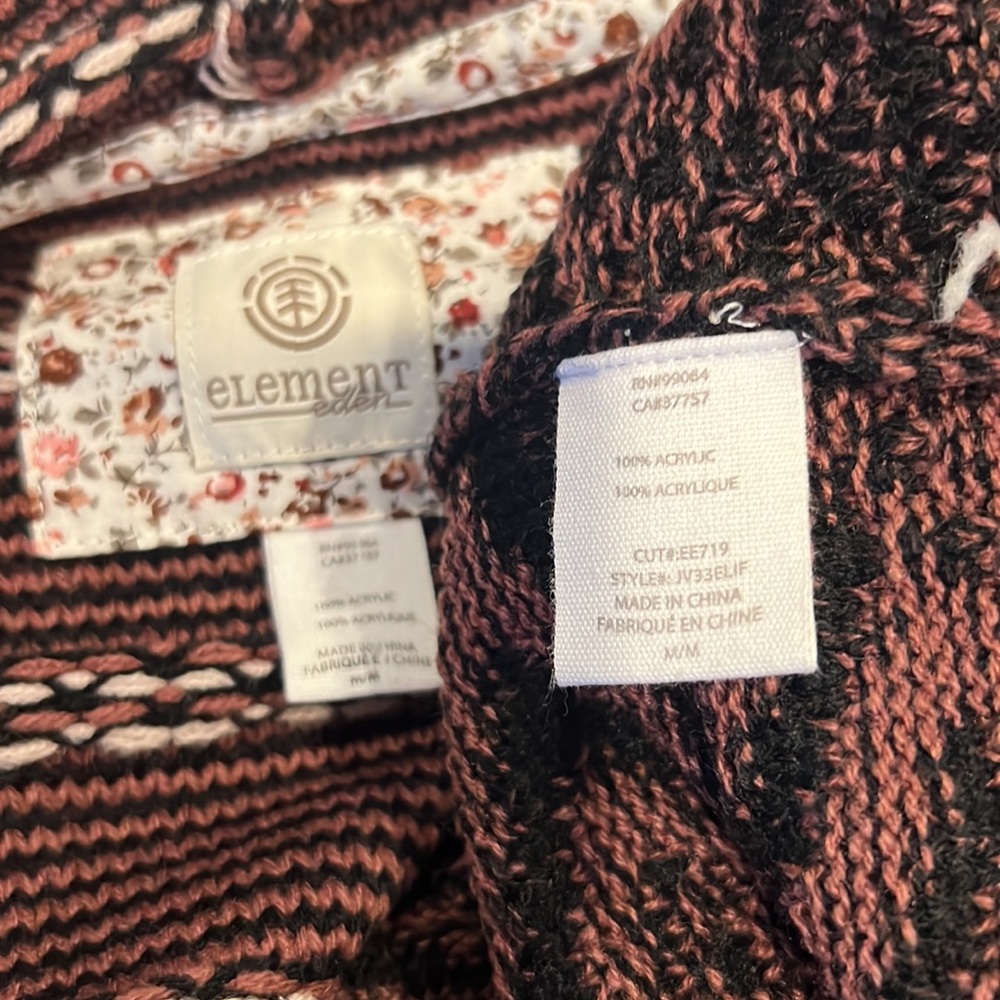 Multicolor hooded cardigan sweater - Picture 5 of 5